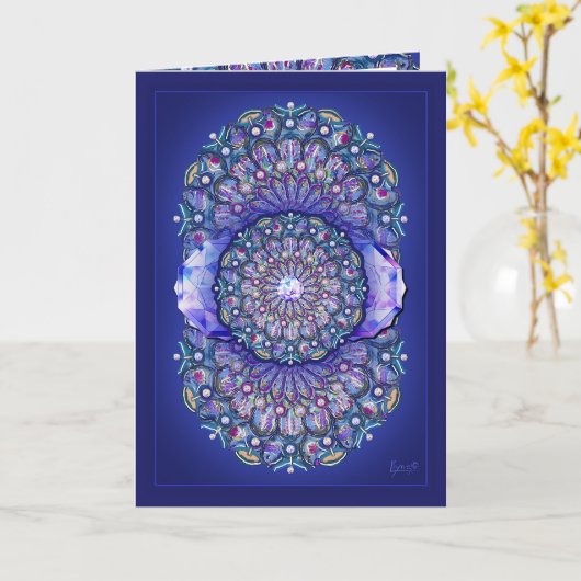 Blue Rosace Kaart (Gele Bloem)