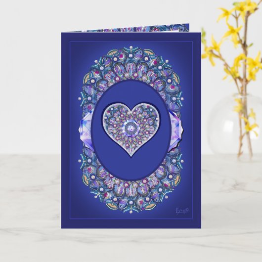 Blue Rosace Kaart (Gele Bloem)