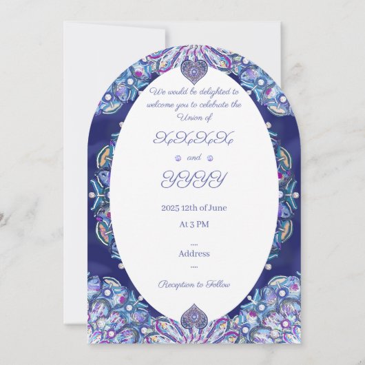 Blue Rosace Kaart (Achterkant)