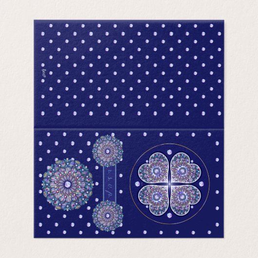 Blue Rosace Kaart (Buitenkant ongevouwen)