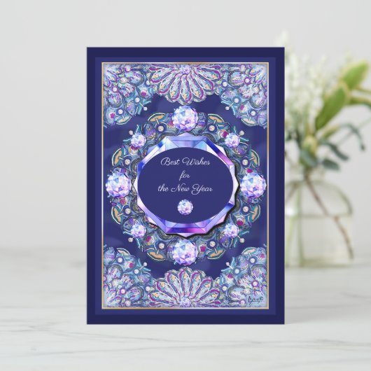 Blue Rosace Kaart (Staand voorkant)