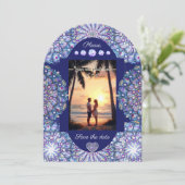 Blue Rosace Kaart (Staand voorkant)