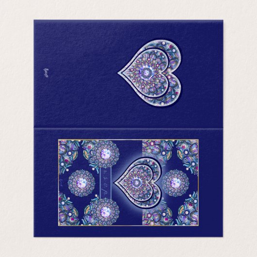 Blue Rosace Kaart (Buitenkant ongevouwen)