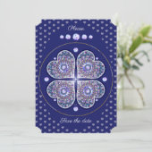 Blue Rosace Kaart (Staand voorkant)