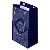 Blue Rosace Klein Cadeauzakje (Voorkant Gekanteld)