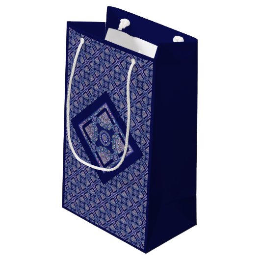 Blue Rosace Klein Cadeauzakje (Achterkant Gekanteld)