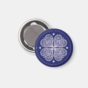 Blue Rosace Magneet