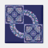 Blue Rosace Magneet (Voorkant)