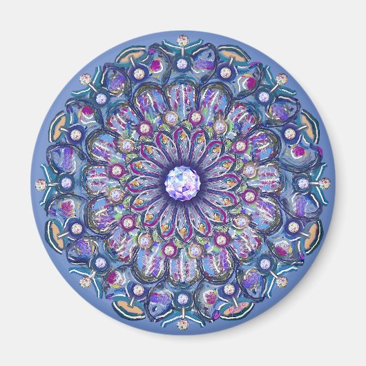 Blue Rosace Magneet (Voorkant)