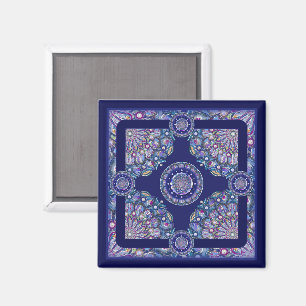 Blue Rosace Magneet