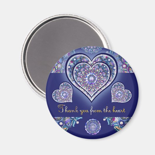 Blue Rosace Magneet (Voorkant / Achterkant)