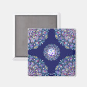 Blue Rosace Magneet (Voorkant / Achterkant)