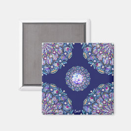 Blue Rosace Magneet