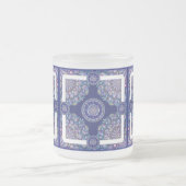 Blue Rosace Matglas Koffiemok (Center)