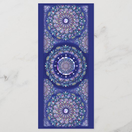 Blue Rosace Menu (Achterkant)