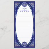 Blue Rosace Menu (Voorkant)