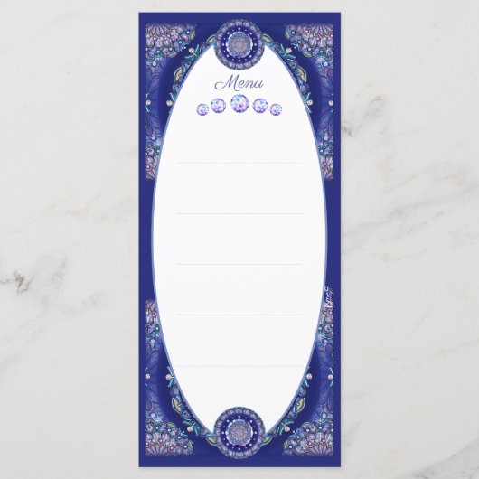 Blue Rosace Menu (Voorkant)