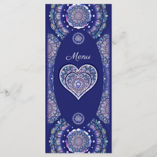 Blue Rosace Menu (Achterkant)