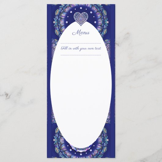 Blue Rosace Menu (Voorkant)