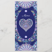 Blue Rosace Menu (Achterkant)