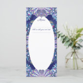 Blue Rosace Menu (Staand voorkant)