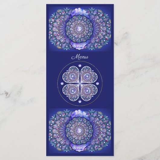 Blue Rosace Menu (Achterkant)