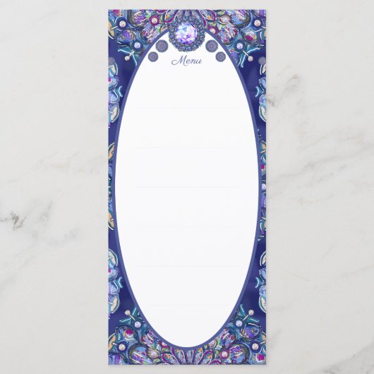 Blue Rosace Menu (Voorkant)