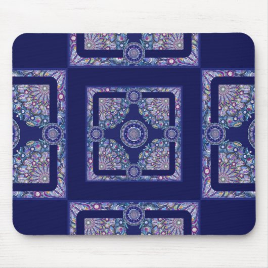 Blue Rosace Muismat (Voorkant)