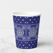 Blue Rosace Papieren Bekers (Rechts)