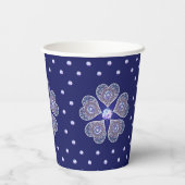 Blue Rosace Papieren Bekers (Achterkant)