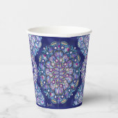 Blue Rosace Papieren Bekers (Rechts)