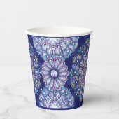 Blue Rosace Papieren Bekers (Voorkant)