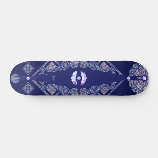 Blue Rosace Persoonlijk Skateboard (Horizontaal)