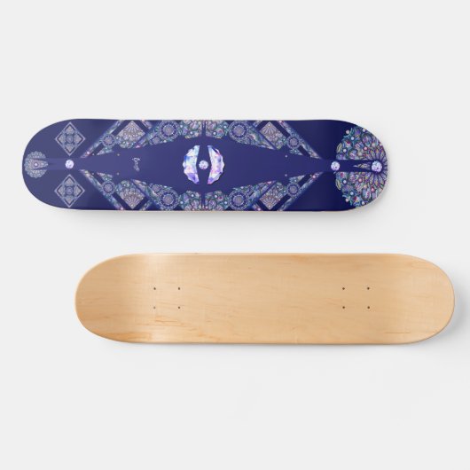Blue Rosace Persoonlijk Skateboard (Horizontaal)
