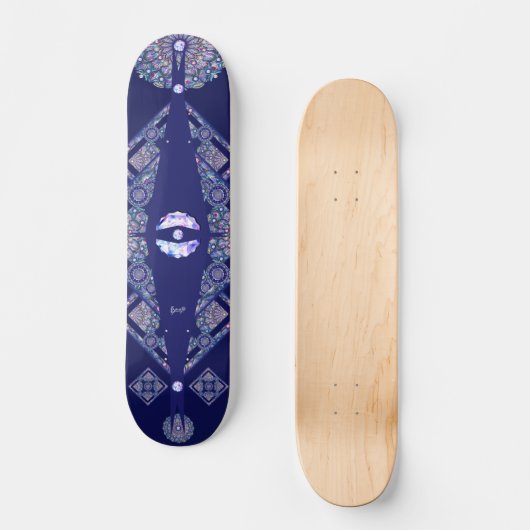 Blue Rosace Persoonlijk Skateboard (Voorkant)