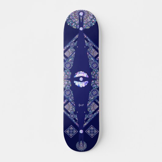 Blue Rosace Persoonlijk Skateboard (Voorkant)