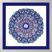 Blue Rosace Poster (Voorkant)