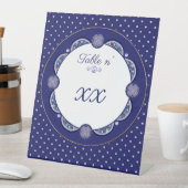 Blue Rosace Reclamebord Met Voetstuk (Insitu)