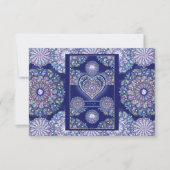 Blue Rosace RSVP Kaartje (Voorkant)