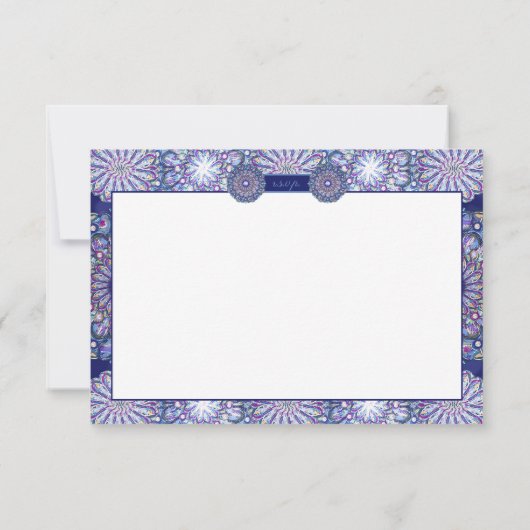 Blue Rosace RSVP Kaartje (Achterkant)