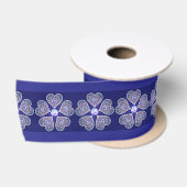 Blue Rosace Satijnen Lint (Spoel)