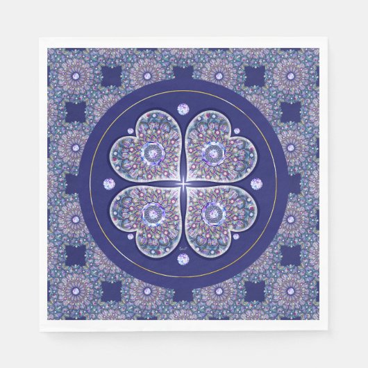 Blue Rosace Servet (Voorkant)