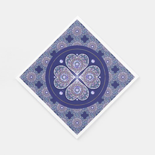 Blue Rosace Servet (Hoek)