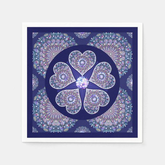 Blue Rosace Servet (Voorkant)