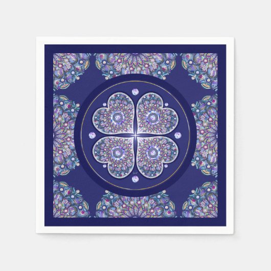 Blue Rosace Servet (Voorkant)