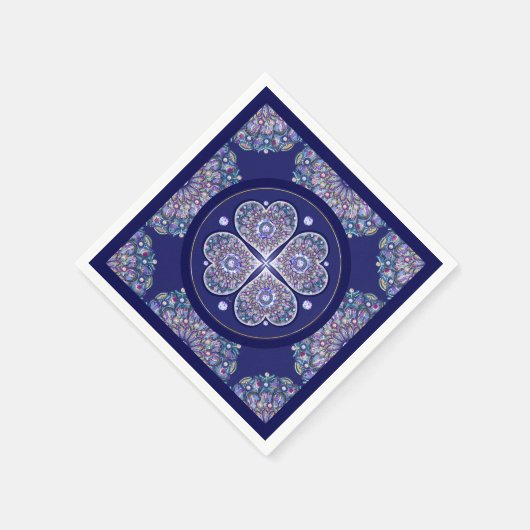 Blue Rosace Servet (Hoek)