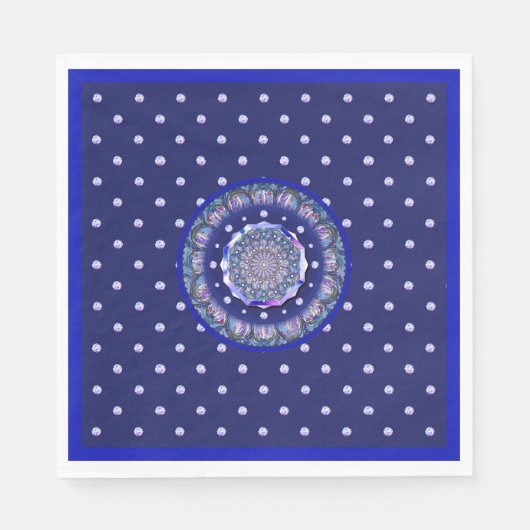 Blue Rosace Servet (Voorkant)