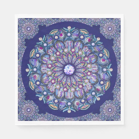 Blue Rosace Servet (Voorkant)