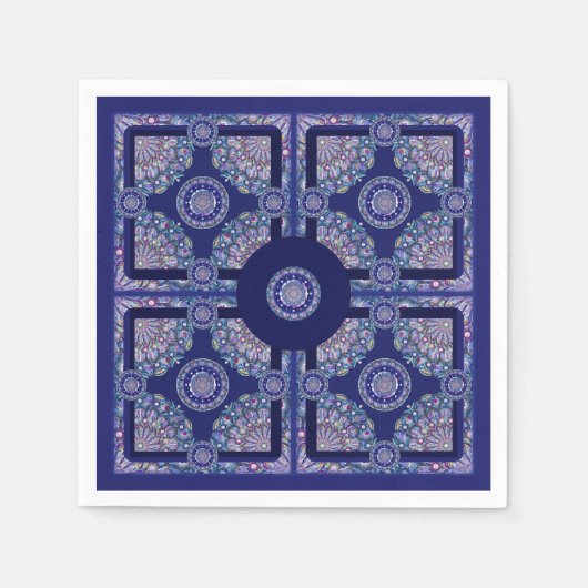 Blue Rosace Servet (Voorkant)