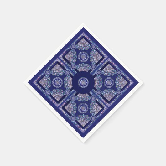 Blue Rosace Servet (Hoek)